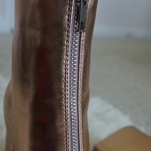 forever 21 Shoes - forever 21 rose gold zip up ankle boots sz 6 forever 21 Shoes - forever 21 rose gold zip up ankle boots sz 6